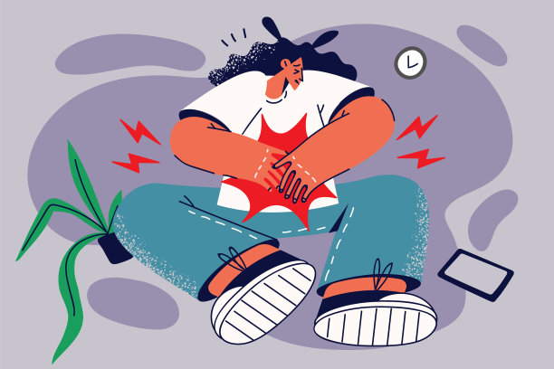 妇女患急性胃痛图片下载