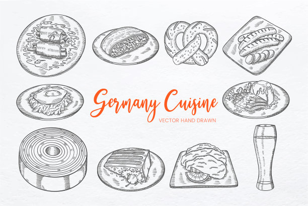 德国菜集与手绘图片下载