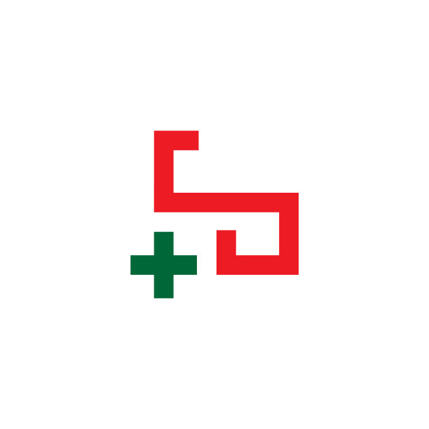 字母SB加号医疗彩色logo图片下载