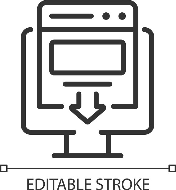 着陆页像素完美线性图标图片下载