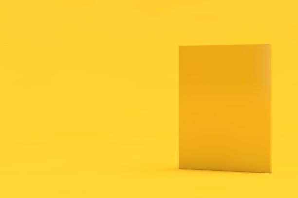 黄色空几何形状3D空白模板图片下载
