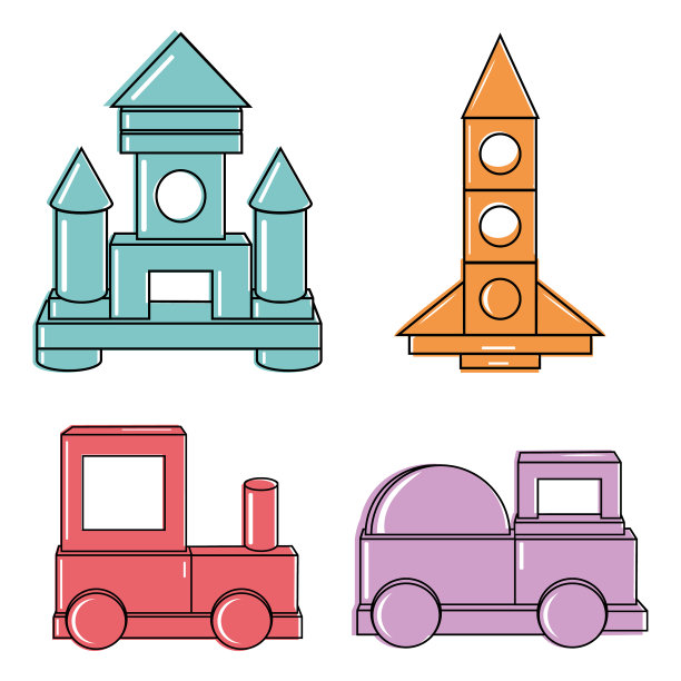 由彩色木材运输的建筑图片下载