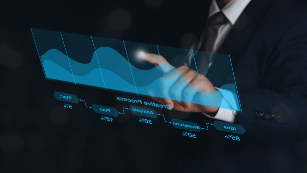 虚拟屏幕上的商人行动计划战略概念。图片下载