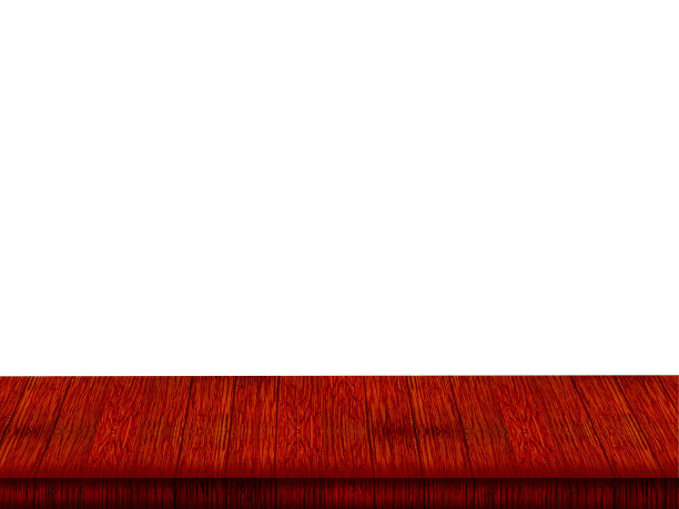 木制的主餐桌上隔离图片下载