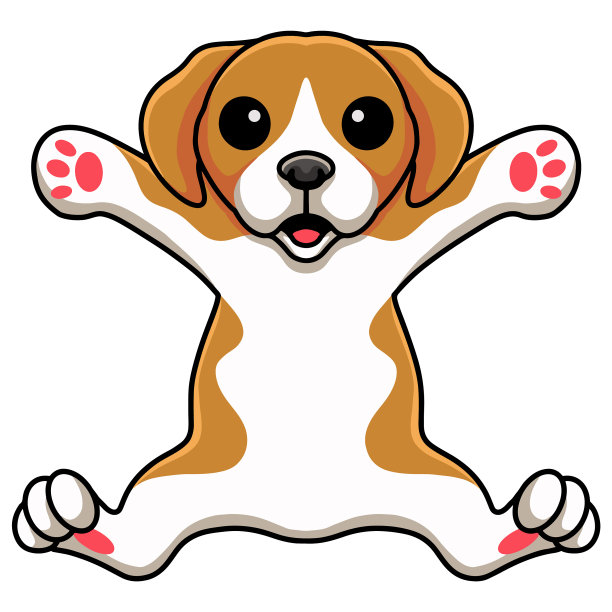 可爱的小猎犬卡通造型图片下载