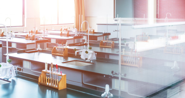 中国中学化学实验室空无一人图片下载