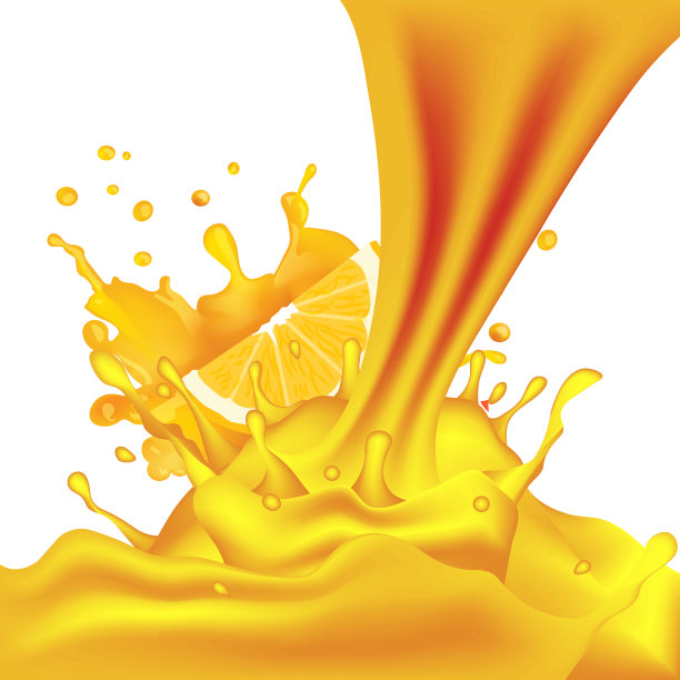 橙汁喷溅艺术图片下载
