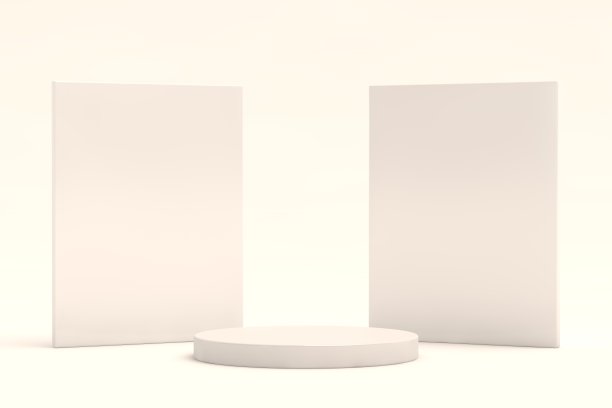 产品展示的现代3D抽象背景平台图片下载