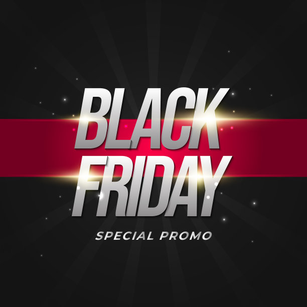 黑色星期五的促销海报上有发光的灯光图片下载