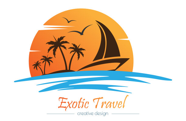 异域旅游模板logo贴纸贴纸图片下载