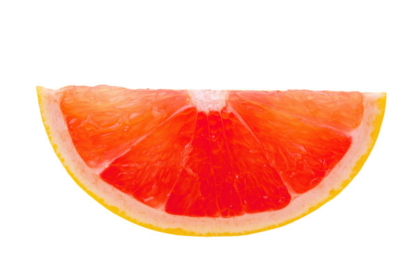 白色背景上的西柚切片图片下载