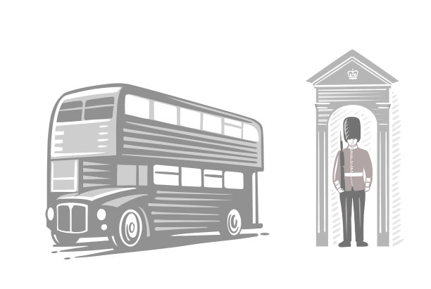 老式伦敦双层巴士图片下载