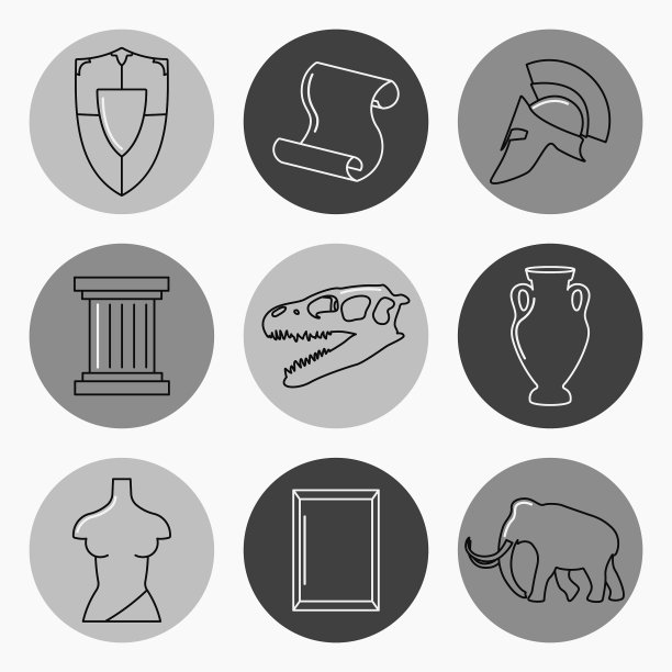 孤立的博物馆展品图片下载