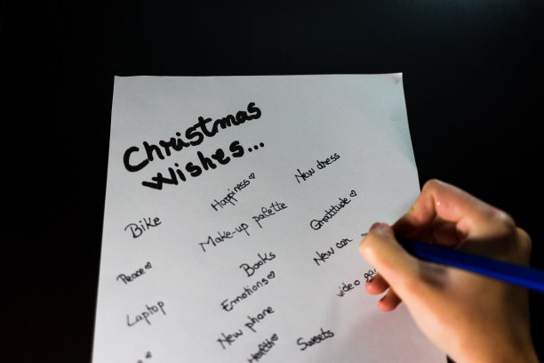 在白纸上列出目标或购物清单图片下载