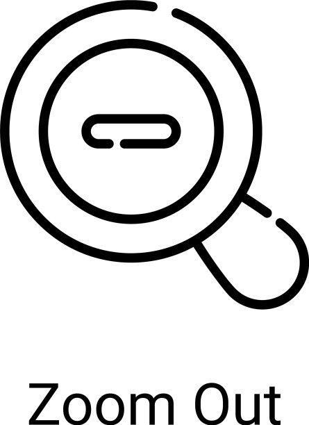 缩小隔离在白色背景上的行图标图片下载