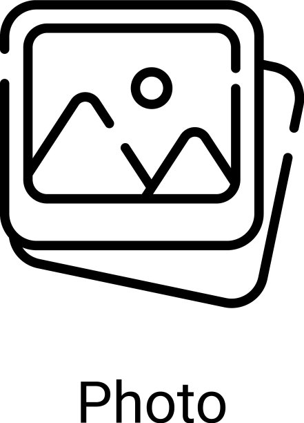 白色背景线性图像图标图片下载