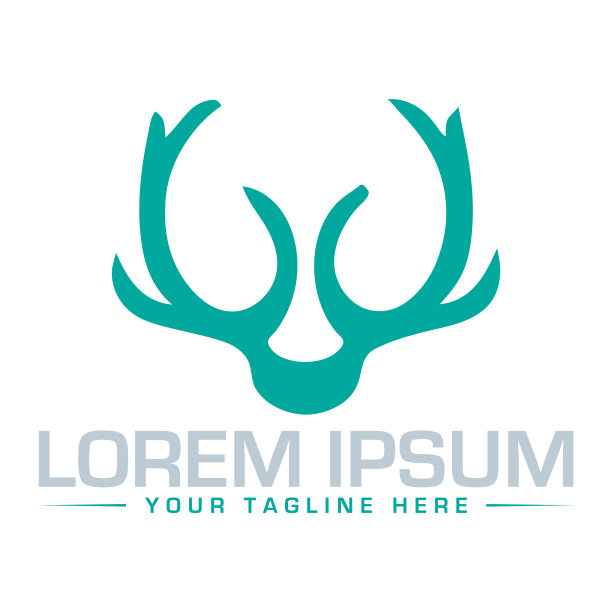 创意和现代的鹿标志设计图片下载