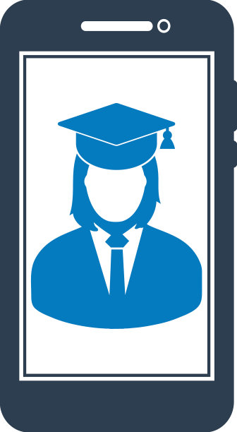 E学习图标研究生符号在手机上图片下载