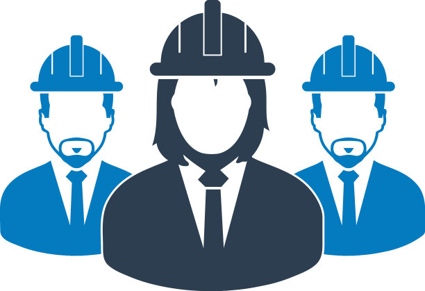 工程师团队图标扁平风格eps图片下载