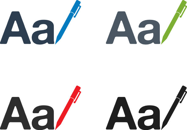 字体创建图标设置平面样式eps图片下载