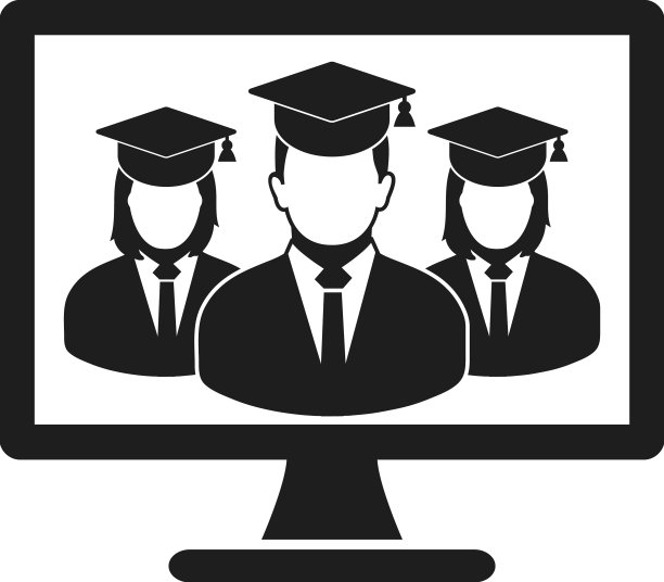 E学习图标扁平风格EPS图片下载
