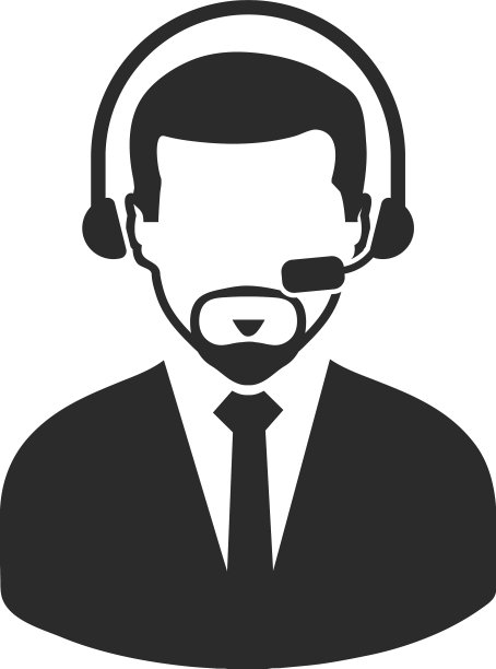 男性客服图标扁平风格eps图片下载