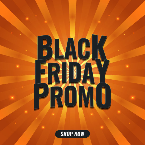 黑色星期五销售横幅与黑色文字图片下载