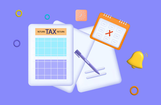 3 d纳税申报表。提交声明书的时间。纸质文件，日历，时钟和钟。结果，计划，会计审计。年度报告提交提醒概念。矢量插图。图片下载