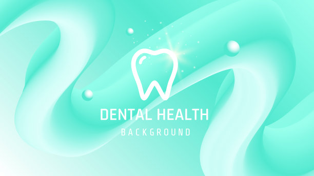 牙齿健康抽象背景与图标牙齿图片下载