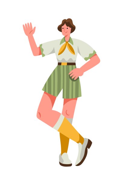 穿着 20 世纪 60 年代或 70 年代复古服装的快乐男人站着挥手图片下载