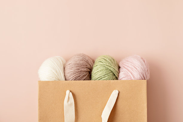 工艺爱好背景与纱线在自然的颜色图片下载