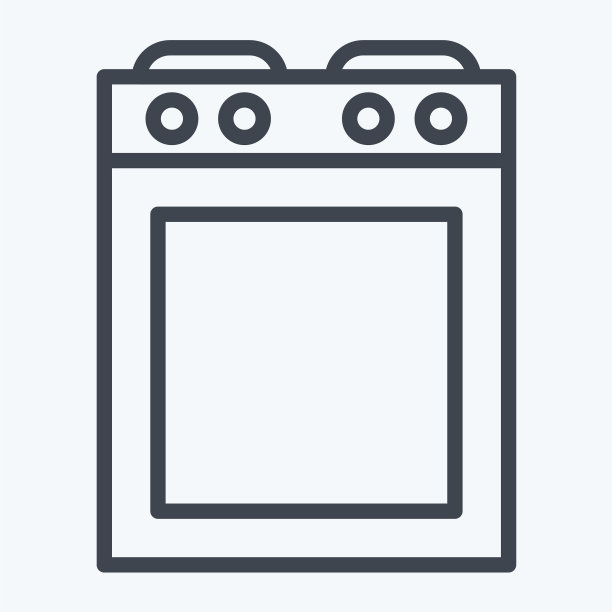 图标炉灶适合厨房电器符号图片下载