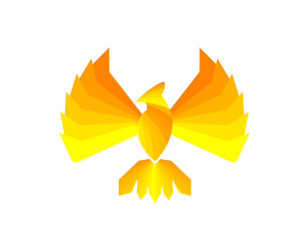 网页独特和标志性的抽象鸟标志设计ve图片下载