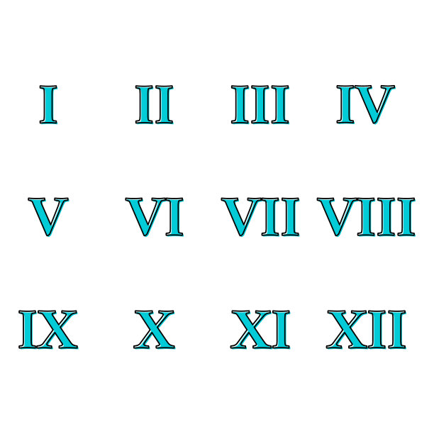 罗马数字数字图标字母集图片下载