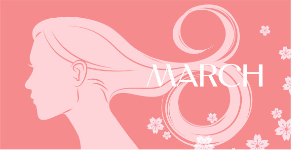 女人的侧面画像与长飞的头发图片下载