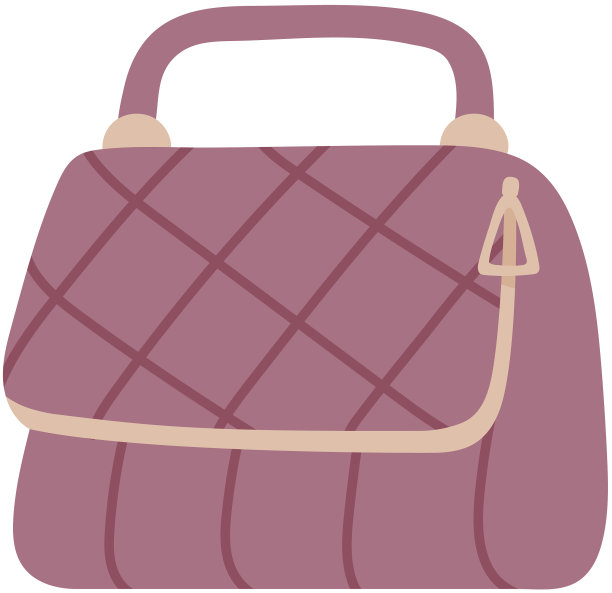 优雅的妇女包与襟翼顶部和处理图片下载