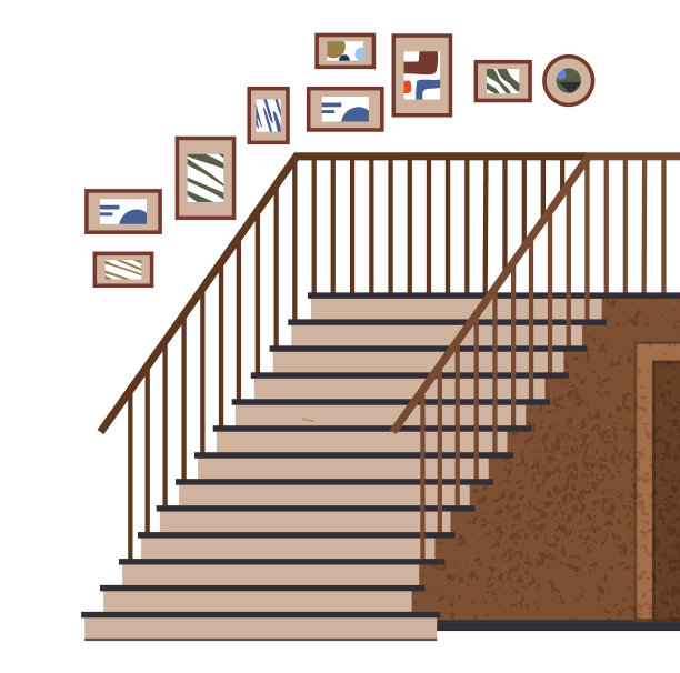住宅入口楼梯的室内设计图片下载