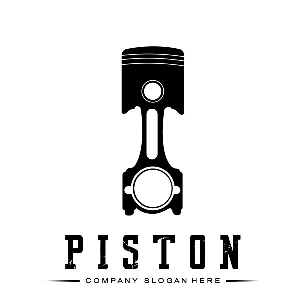 发动机活塞图标矢量汽车车辆，驱动工具，复古背景图片下载