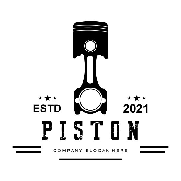 发动机活塞图标矢量汽车车辆，驱动工具，复古背景图片下载