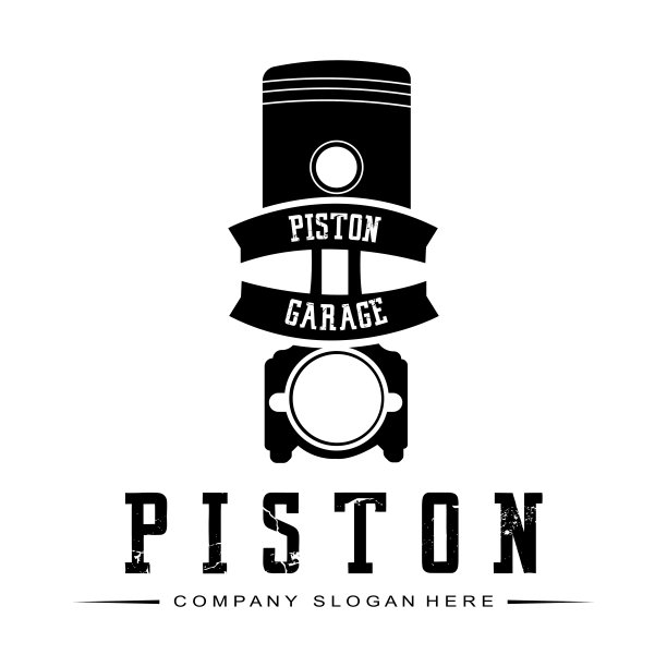 发动机活塞图标矢量汽车车辆，驱动工具，复古背景图片下载