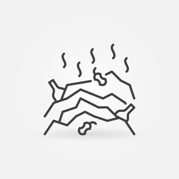 垃圾堆线性垃圾概念图标图片下载