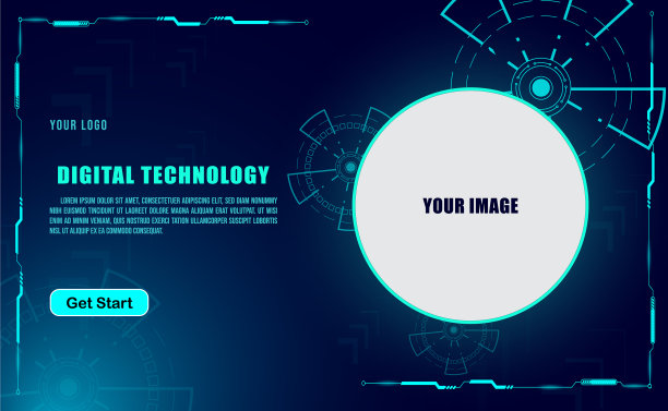 技术概念为网页横幅模板或图片下载