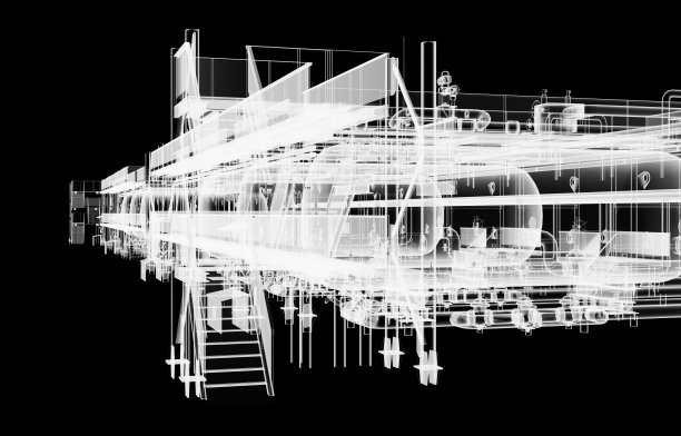 工业设备。x射线渲染图片下载