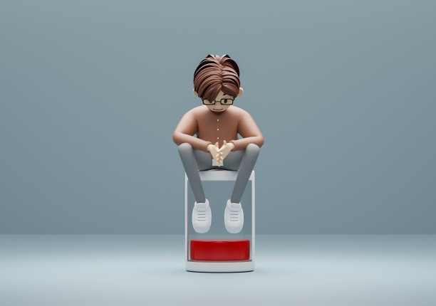 3D插画：公司员工失业图片下载