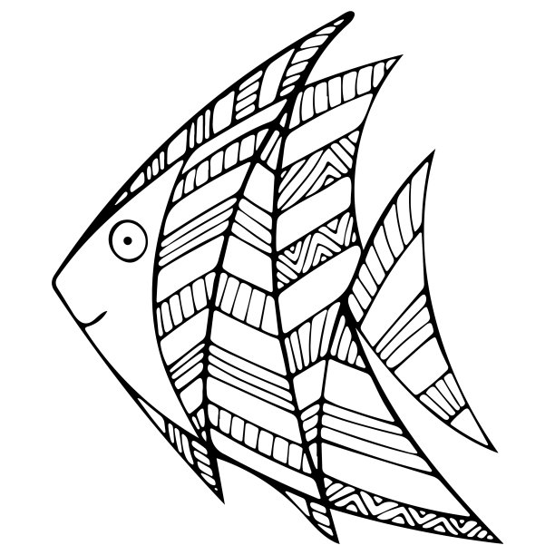 禅宗艺术风格与抽象鱼图片下载