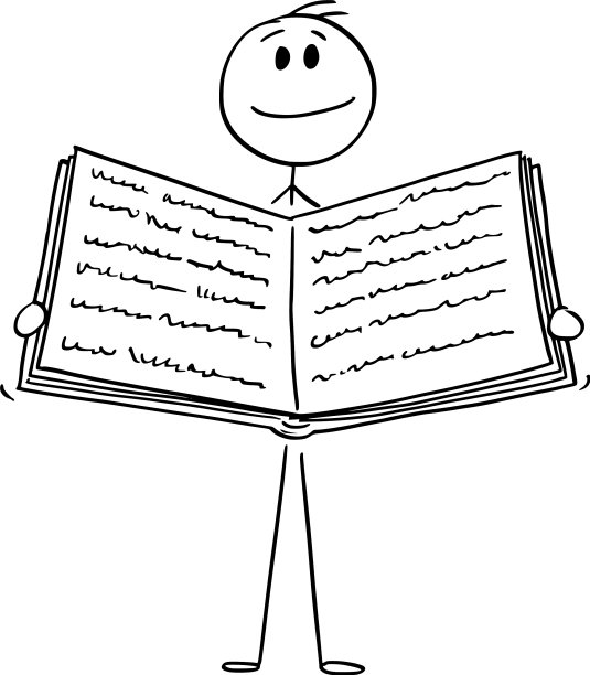 拿着翻开的漫画人图片下载