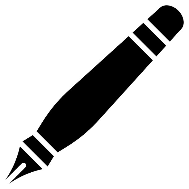 钢笔图标设计模板矢量插图图片下载