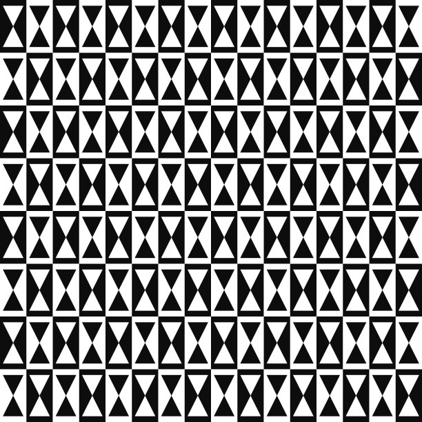 方格沙漏图案无缝图案可编辑矢量图片下载