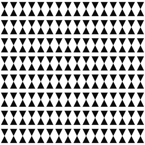 黑色沙漏图形符号无缝图案可编辑矢量图片下载