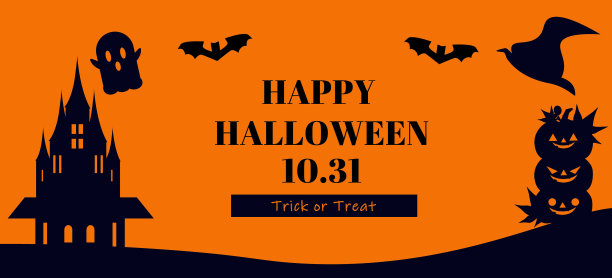 万圣节旗帜。背景。矢量图图片下载